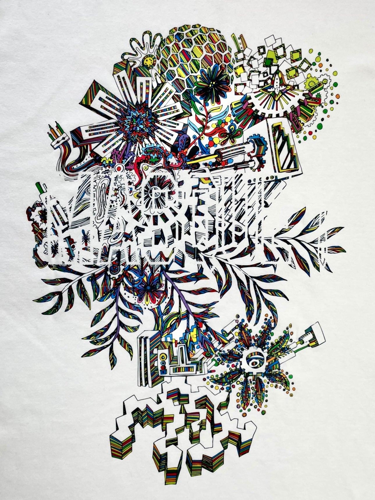 グラフィック Tシャツ ホワイトNo.2 Graphic #1 "Clipping Masque"